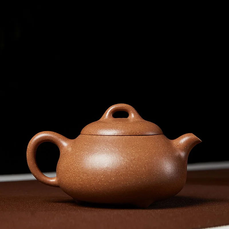 

Yixing Pure Handmade Purple Clay Zisha Chinese Pot Ore Beige Han Stone Ladle Sand Teapot Single