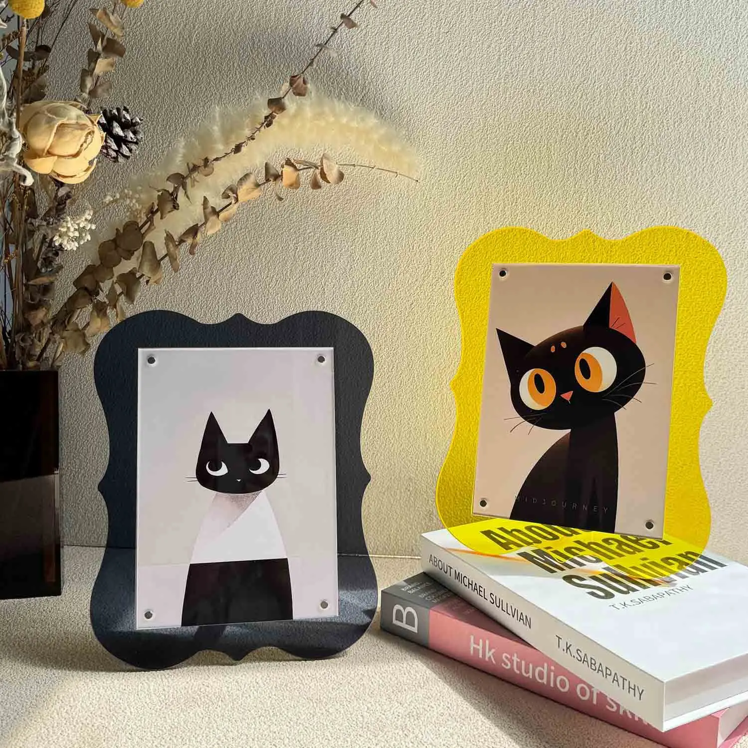 Acrylic Magnetic Picture Frame for Photos,Floating Display Magnetic Closure for Photo Swapping,Horizontal/Vertical Display
