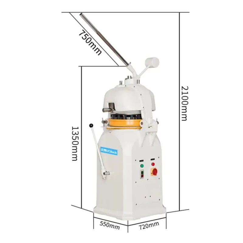 

Commercial Bakery Equipment Semi Automatic Pizza Pita Small Dough Ball Divider Cutter Rounder Machine