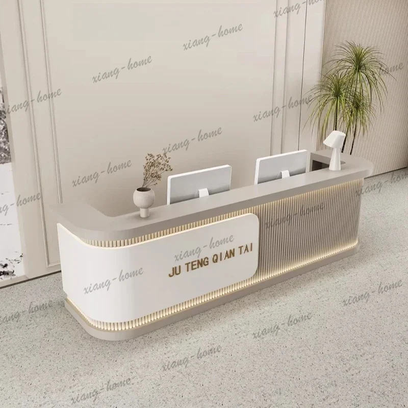 LS140 180 220 260 300cm Beauty salon bar company hotel front desk baking paint reception desk Customer center office furniture