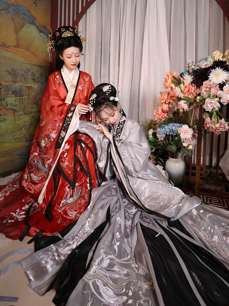 

Оригинальная женская одежда Hanfu с тяжелой вышивкой Jin Dynas, весенняя юбка длиной до талии Beau Schiller f