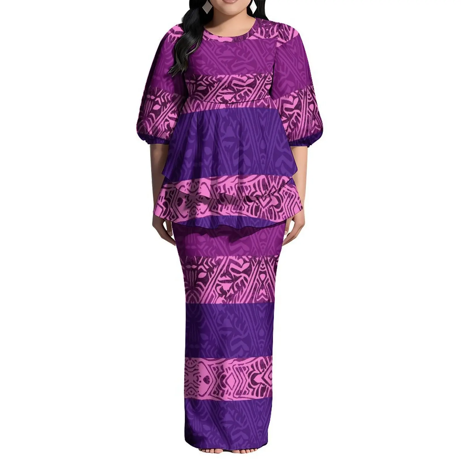 

Pacific Art Island Ретро узор пулеasi платье длиной до пола, гавайский цветочный принт коктейльная вечеринка fiji женское вечернее платье se