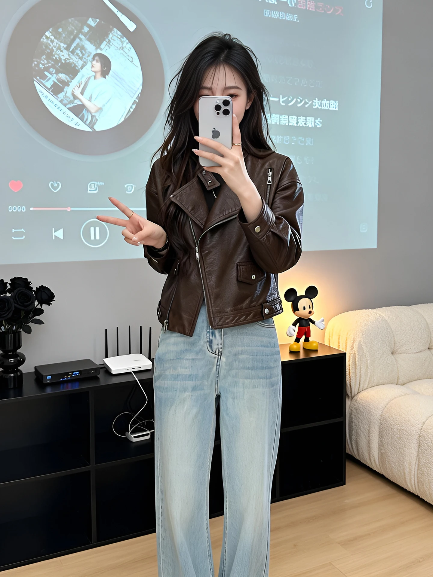 

Женская повседневная кожаная куртка на весну-осень, новый стиль, ретро, американский свободный крой, большие размеры, короткая, на молнии, модный топ