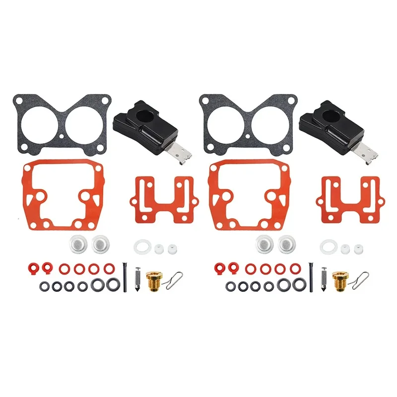 2x Carburetor Rebuild Kits for Johnson Evinrude V4 85 88 90 100 115 125 135 140HP 439076