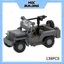 MOC Military Series Jeep Model Building Blocks 1:35 Scale Light Truck DIY Assemble Bricks Creative Car Toys Collection Gifts