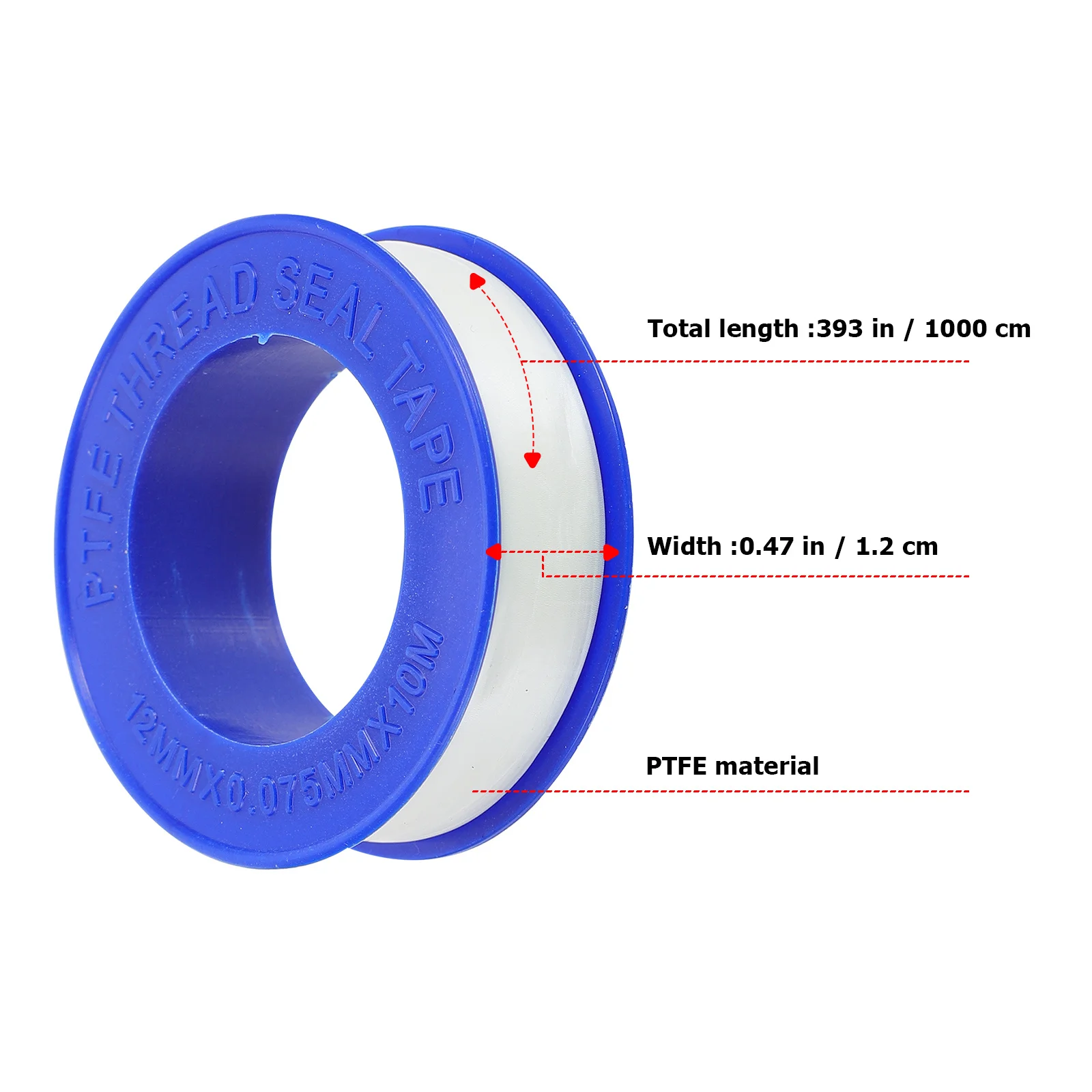 

20pcs Extra Long Ptfe Sealing Tapes Premium Plumbers Thread Seal For Gas Water Plumbing Duct Leak Proof Tapes