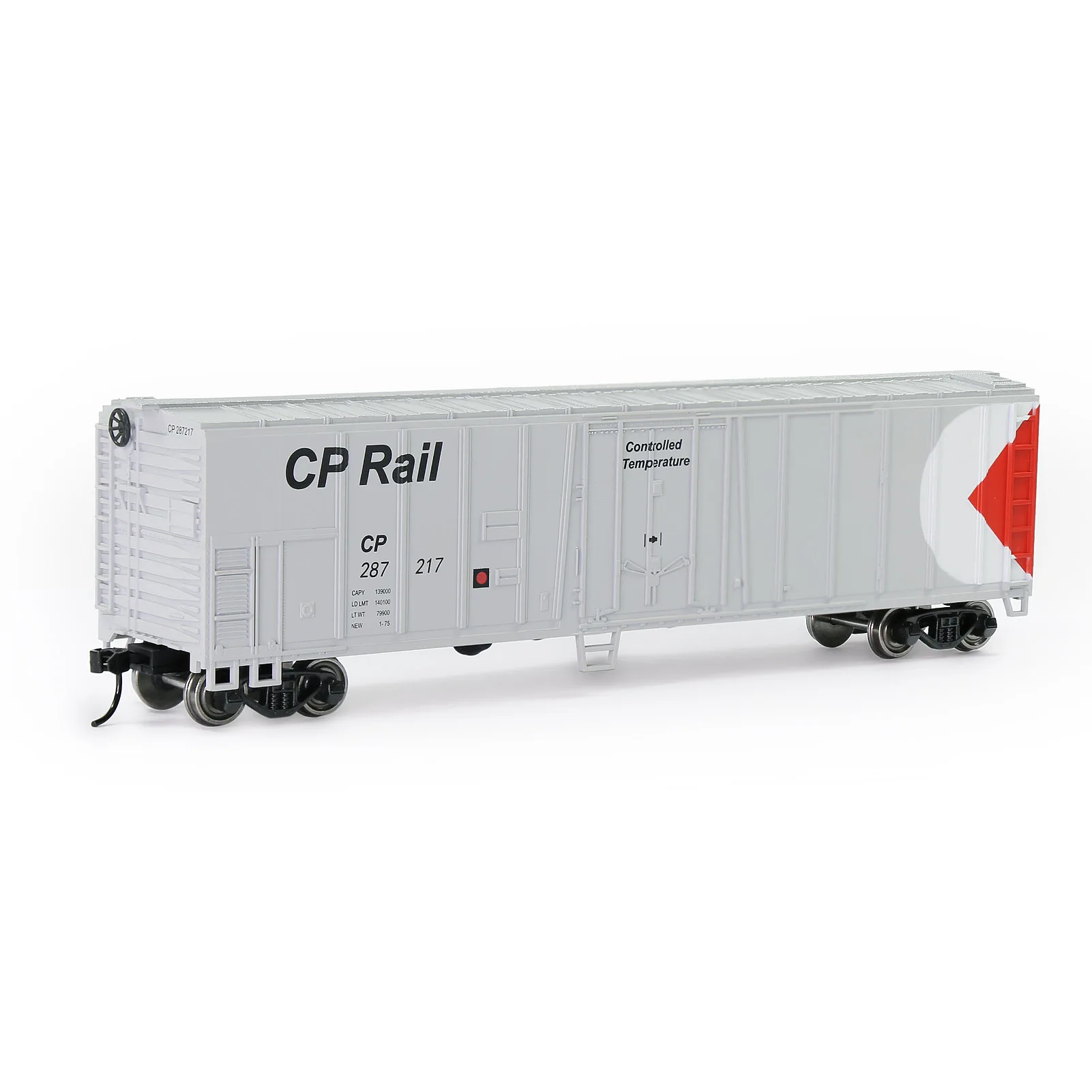 Evemodel Wagon HO Scale 1:87 50\' Steel Reefer CP Rail Refrigerator for Model Railway C8750 (Pack of 1)