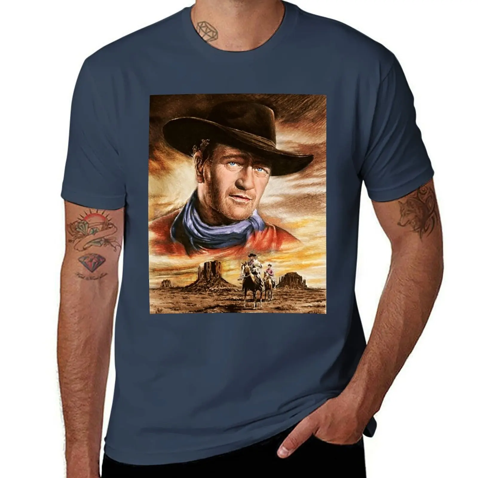 

John Wayne T-Shirt cotton t shirts high quality g man t shirts for men man t shirts high quality luxury brand T-Shirt