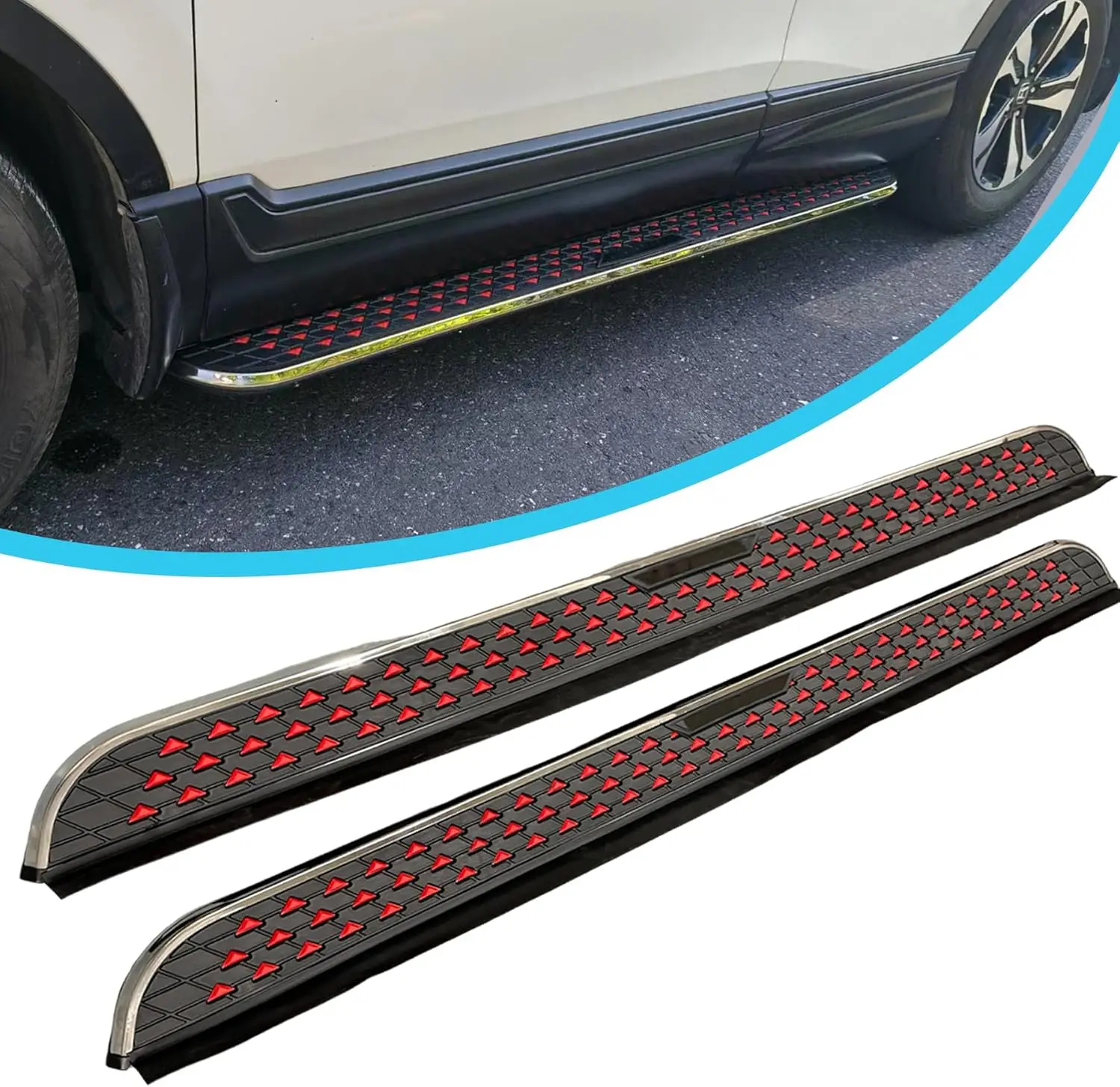 

2 шт. подножки и ступеньки, совместимые с Ford Explorer 2020 2021 2022 2023 2024 2025 боковые ступеньки из алюминия