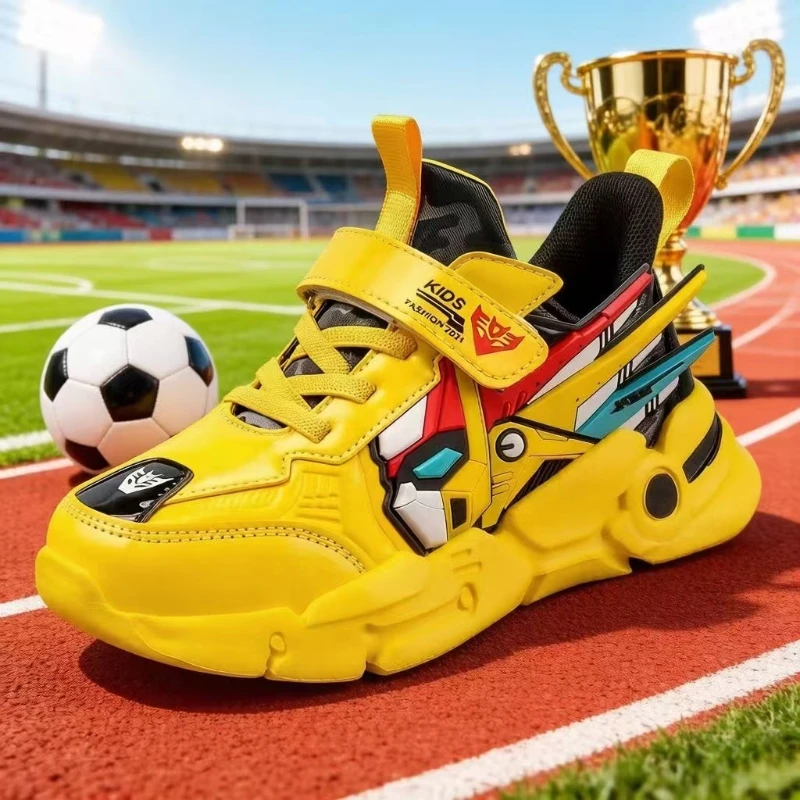 

Kids Shoes Cartoon Mecha Fashion Children Casual Sports Shoes PU Leather Boys Sneakers Student Breathable Non-slip Running Shoes
