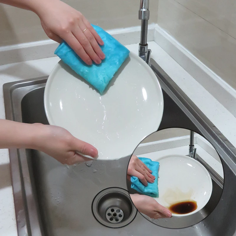 Bamboo Microfiber Napkins For Kitchen Dishware Cookware And Tableware Cloth Absorbent Domestic Cleaning Tools Bamboo Rags Wipes