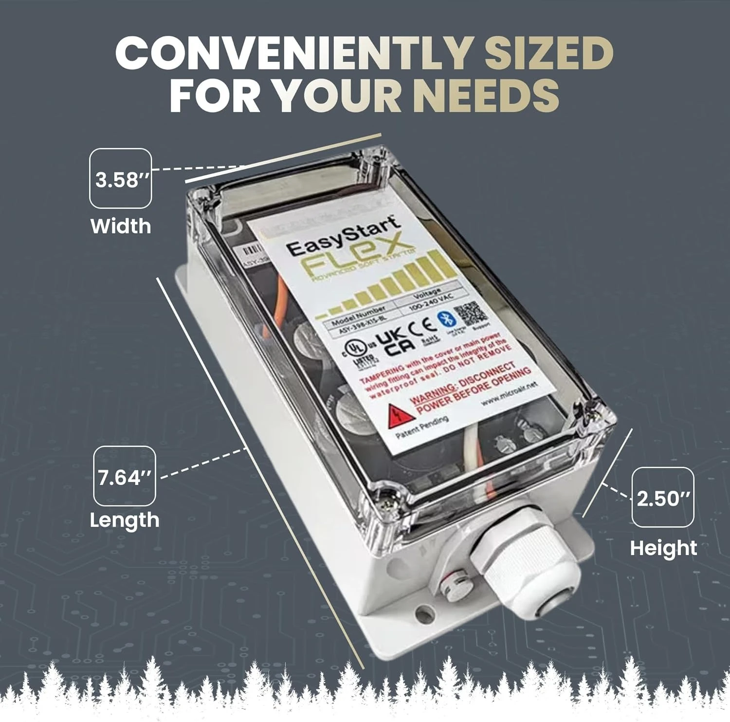 Bluetooth Soft Start Kit for Home Air Conditioner, RV & Commercial Use, Works with Generators, Reduces Power Surge