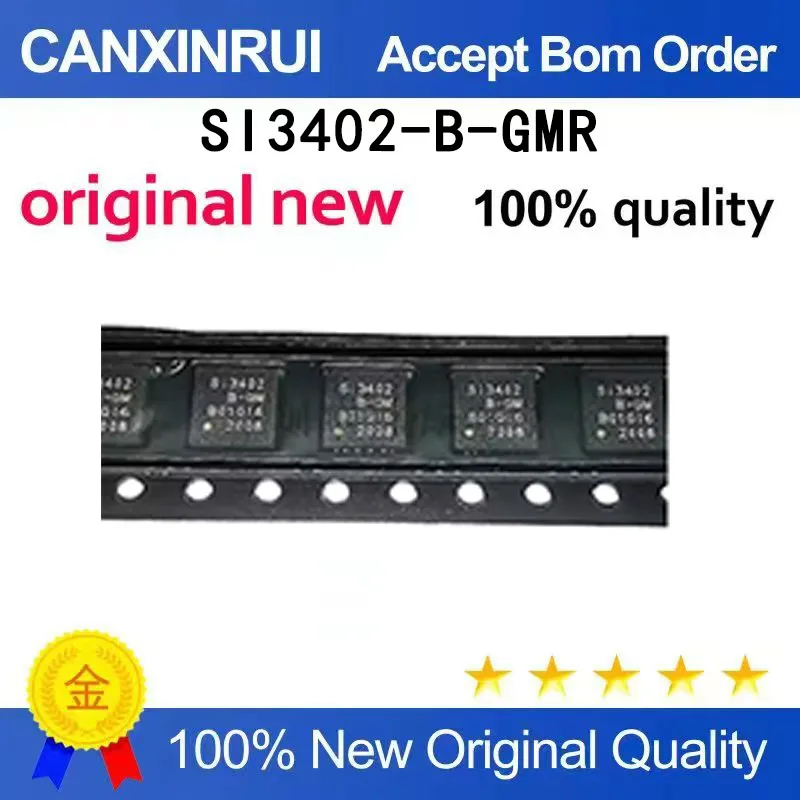 (5pcs-100pcs）Integrated IC chip SI3402-B-GMR silk screen SI3402 QFN20 patch