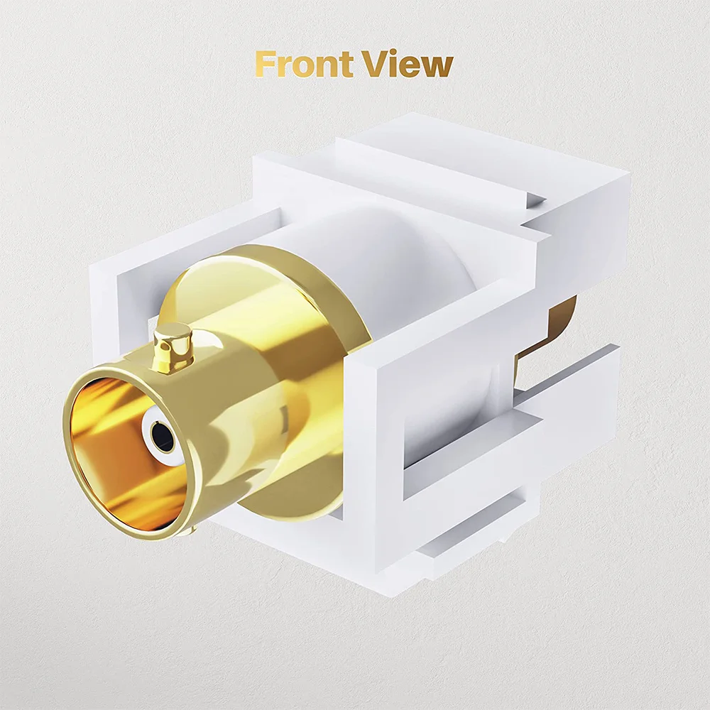 AB11-BNC Keystone Jack Insert For BNC Cables Wall Jack, BNC Insert, F/F SDI Keystone Cable Jack Adapter With TV Jack