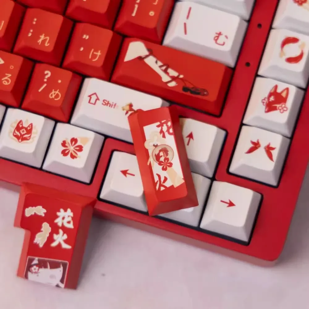 Teclas personalizadas para teclado mecânico, 140 teclas por conjunto, honkai star, brilho do trilho, interruptor cereja mx, presente do jogo anime, diy