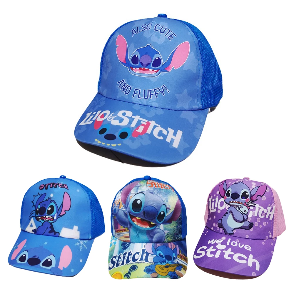 Cartoon Stitch Baseball Caps Kinderen Leuke Cosplay Pet Outdoor Reizen Verstelbare Zonnebrandcrème Hoed Jongens Meisjes Verjaardagscadeautjes