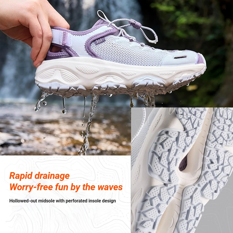 361 Degrees Women's Catfish-River Tracing Shoes 2.5 Summer Mesh Breathable Anti-slip Outdoor Walking Fishing Sandals 682623303