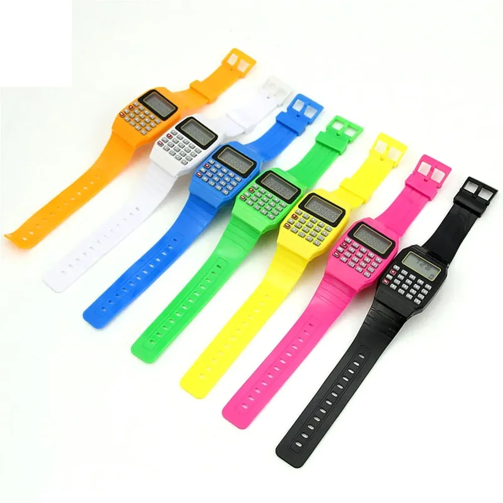 Children Electronic Calculator Silicone Date Multi-Purpose Keypad Wrist Watch Au13 19 Droship