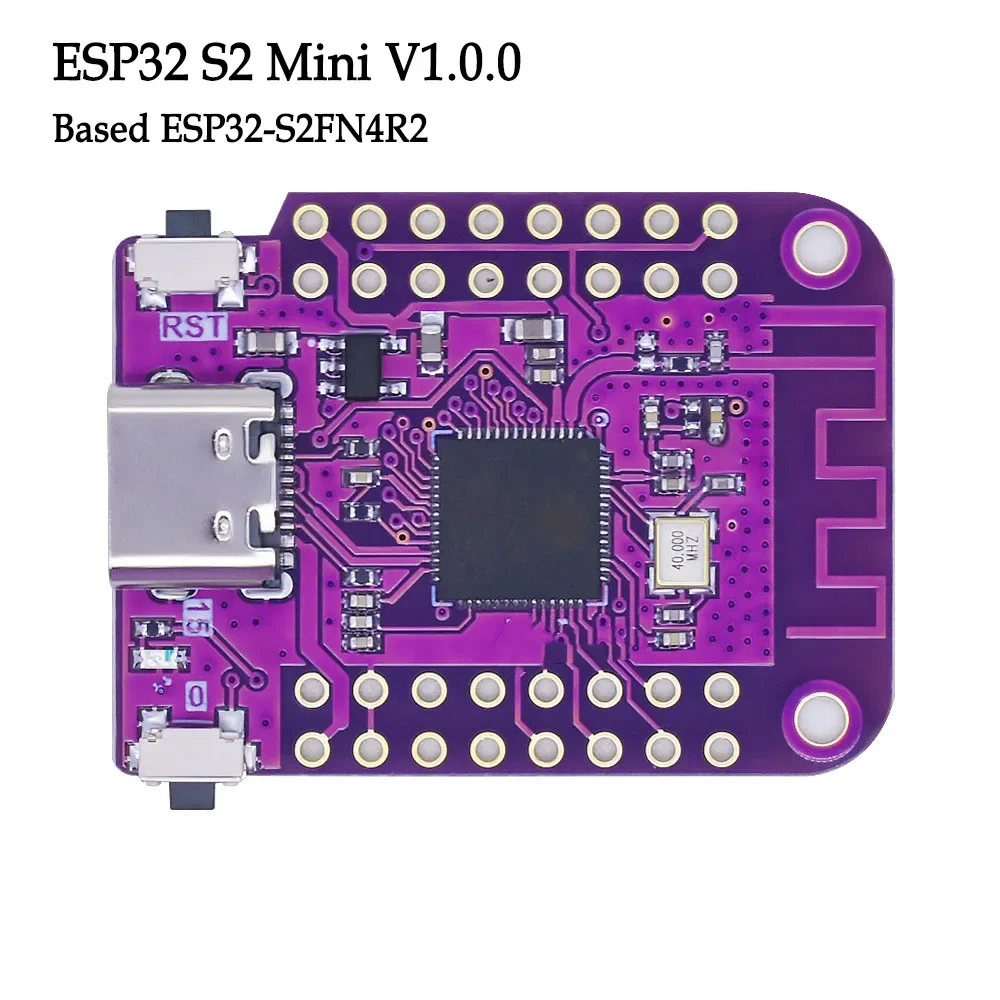 ESP32 S2 Mini V1.0.0 WiFi Module IOT Board Based ESP32-S2FN4R2 4MB Flash Type-C Connect Compatible With MicroPython