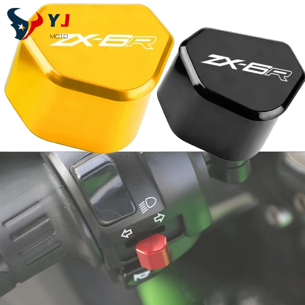 

New Motorcycle Turn Signal Switch Button Keycap Accessories For Kawasaki ZX6R 636 ZX636 ZX-6R NINJA 2021-2023 2024 2025 Aluminum