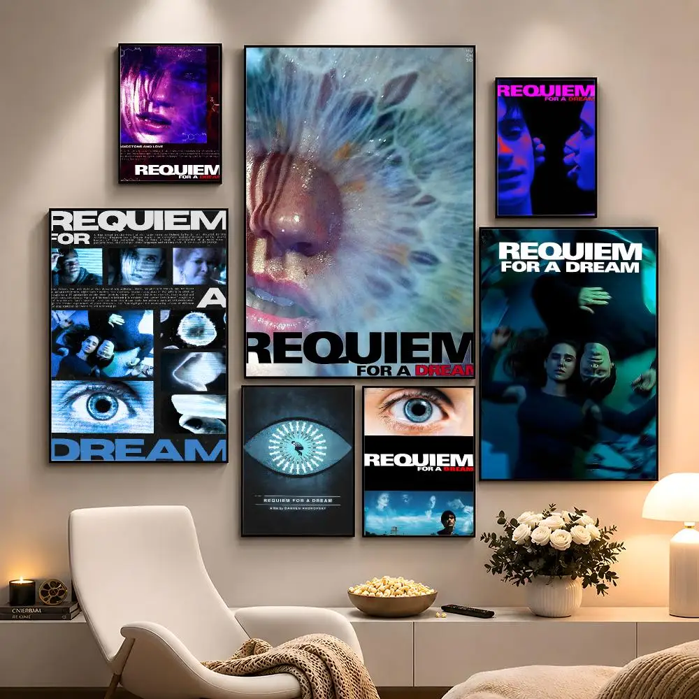 Movie Requiem For A Dream Cult Classic Poster Peel And Stick Wall Art PP Waterproof HD Bedroom Living Room Home Decor Gift