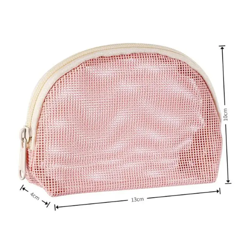 1 Stück tragbare Reise-Lippenstifttasche, Netz-Handtasche, Make-up-Tasche, Kosmetik-Aufbewahrungstasche, Kulturbeutel, transparente Strandtasche – Detail 9