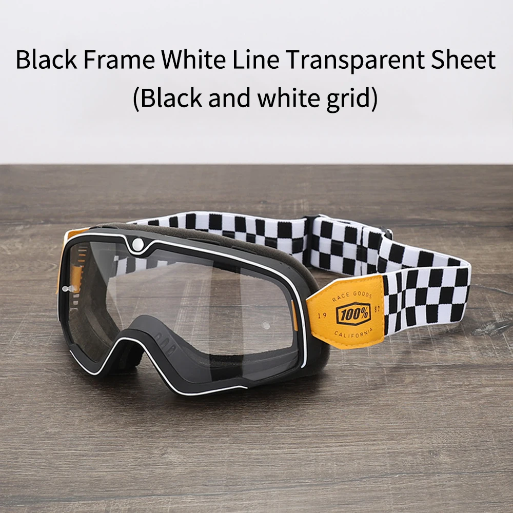 NEW Motorcycle Retro Goggles Skiing Glasses Outdoors Motocross Sunglasses Helmet Riding Racing Cafe Racing Mountain Bike ATV