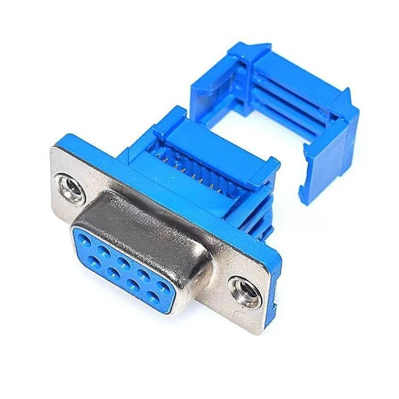 5 قطعة DB9 أنثى/ذكر موصل المنفذ التسلسلي 9 دبوس/9 حفرة لحام تجعيد نوع كابلات الموصلات ، مقبس المنفذ التسلسلي ، RS232 الاتصال