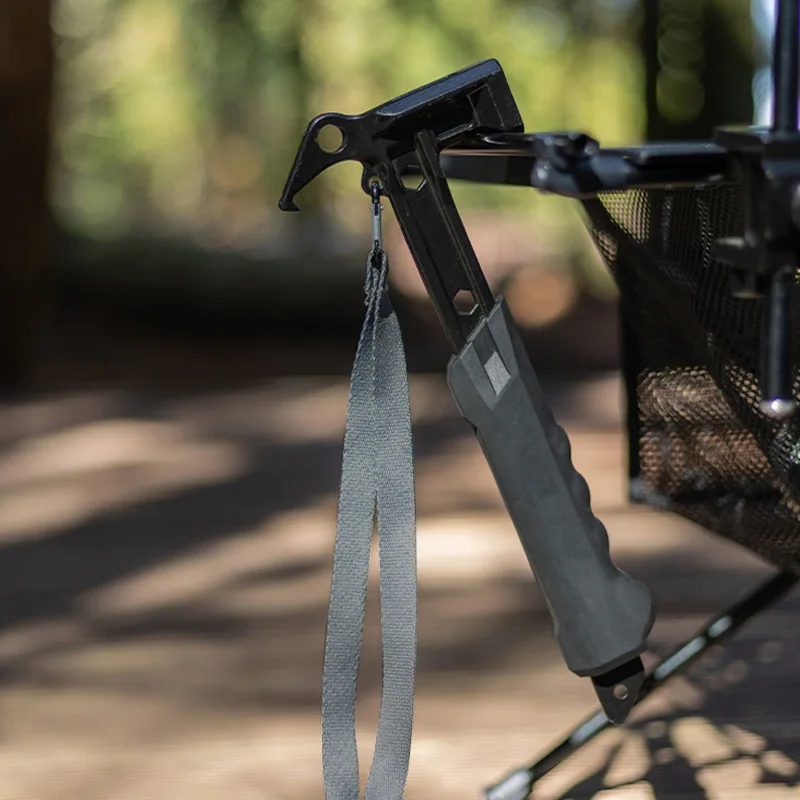 

Outdoor Multifunctional Hammer Camping Tent Outdoor Tools Claw Hammers High Carbon Steel Field Rubber Handle Safety Hammer