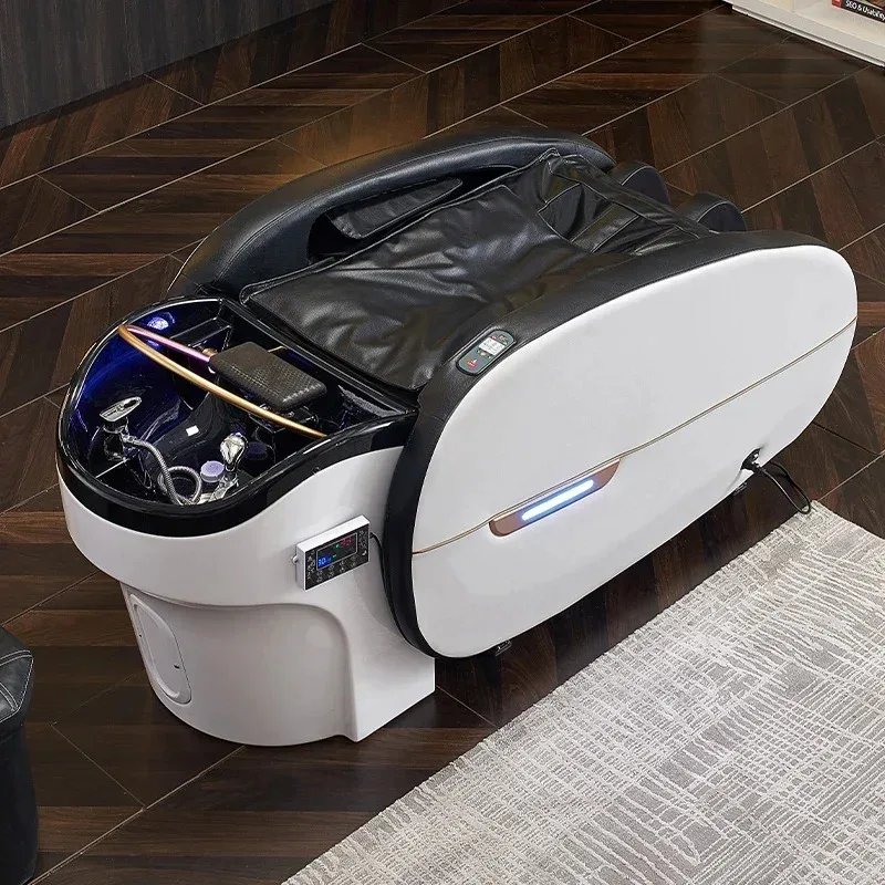 2026 latest  Modern intelligent comfortable electric multipurpose hair washing salon table massage shampoo bed