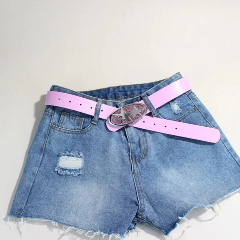 

39BB Aesthetic Star Buckle Belt for Women Waist Chain Belly Chain Glittering Waist Chain Modern Belt Modern Belly Chain