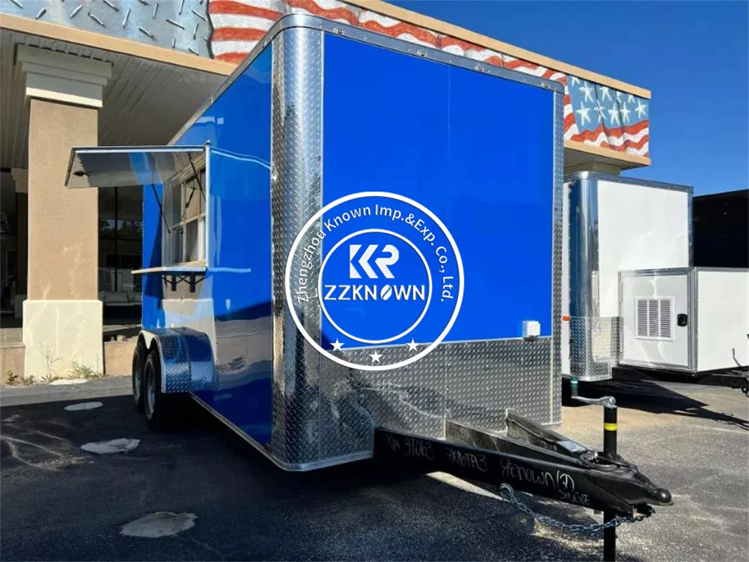 

Customized Hot Dog Cart Mobile Fast Food Trailer Ice Cream Truck Outside Food Trailer With Full Kitchen Equipment