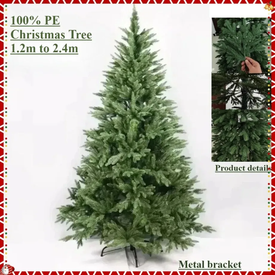 

100%PE Artificial Christmas Tree Encryption Large Christmas Tree Family Party Atmosphere Christmas Decoration 1.2m To 2.4m