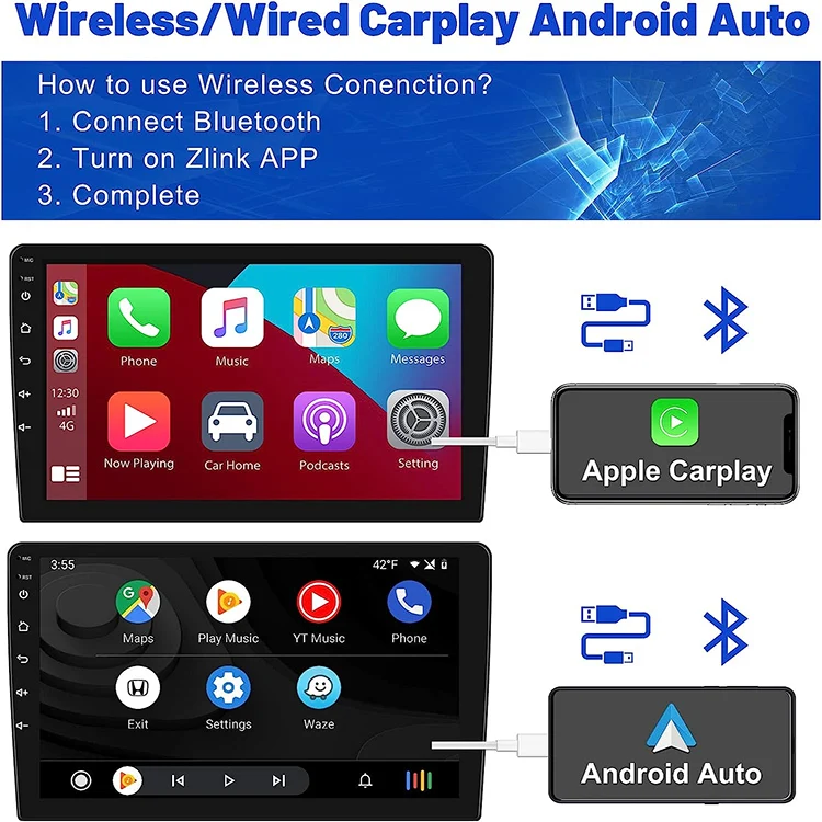 9'' Multiple Systems Bt Wifi Usb Carplay Car Stereo Radio Auto For Toyota Corolla 2003 2004 2005 2006 2007 2008