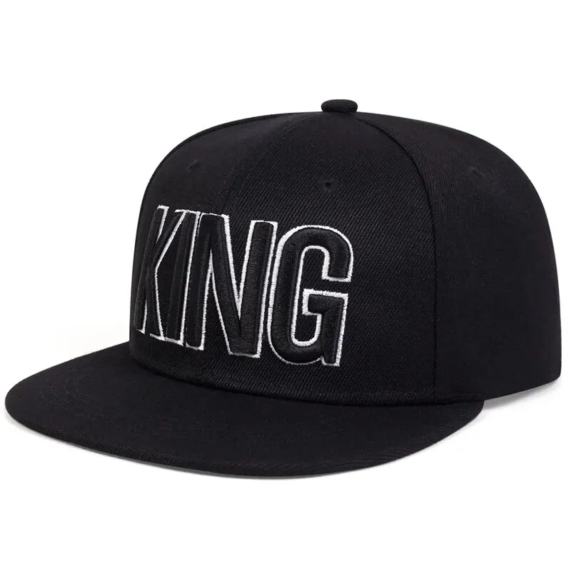 Unisex King Three-Dimensional Embroidery Hip-Hop Hats Outdoor Adjustable Casual Baseball Caps Sunscreen Hat