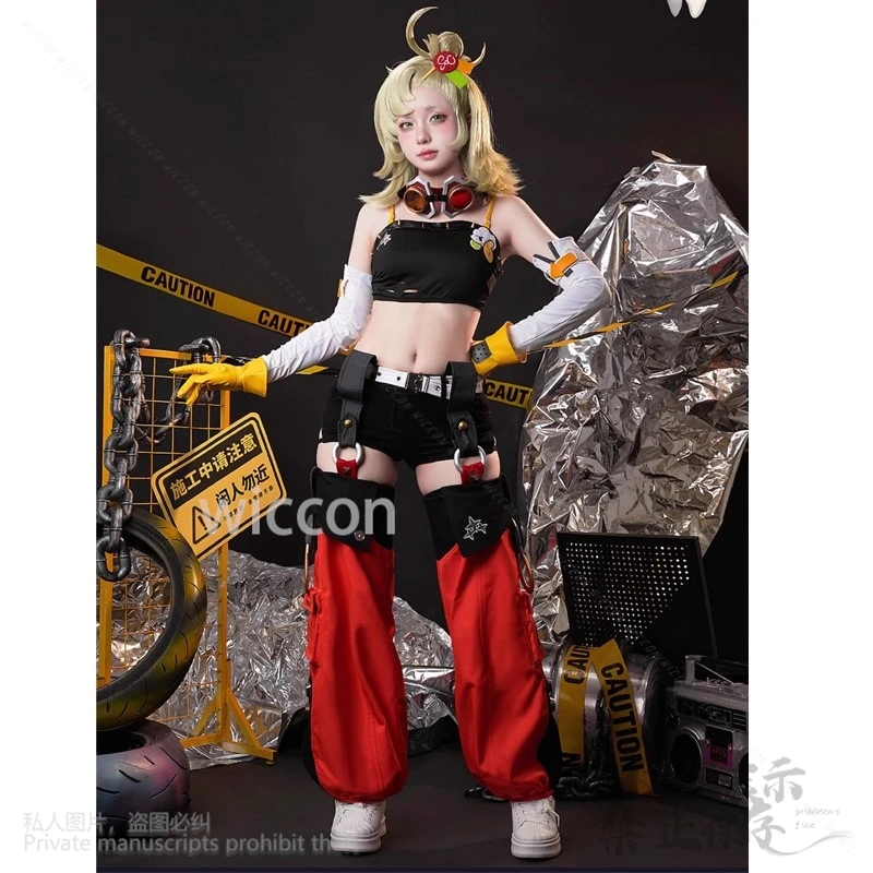 Anime Game Zenless Zone Zero Cosplay Piper Costume Wheel Uniform Pants Wig Props For Girls Woman Christmas Halloween Customized