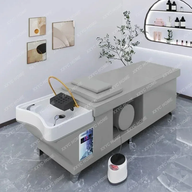 

Leather Chair Hair Salon Spa Water Tank Headspa Massage Table Bed Single Sleeping Armchairs Beauty Commercial Reclining Nail