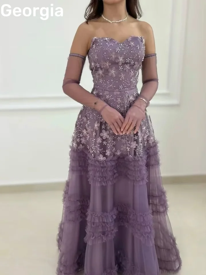 Robes de soirée trapèze personnalisées en dentelle, longueur au sol, fermeture éclair, sans manches, fermeture éclair, pour Cocktail