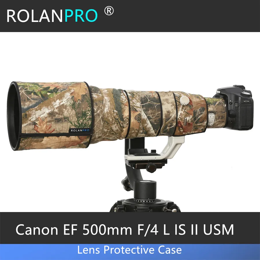 

ROLANPRO Lens Cover for Canon EF 500mm F/4 L IS II USM Camouflage Lens Clothing Rain Cover Lens Sleeve Guns Case Cover