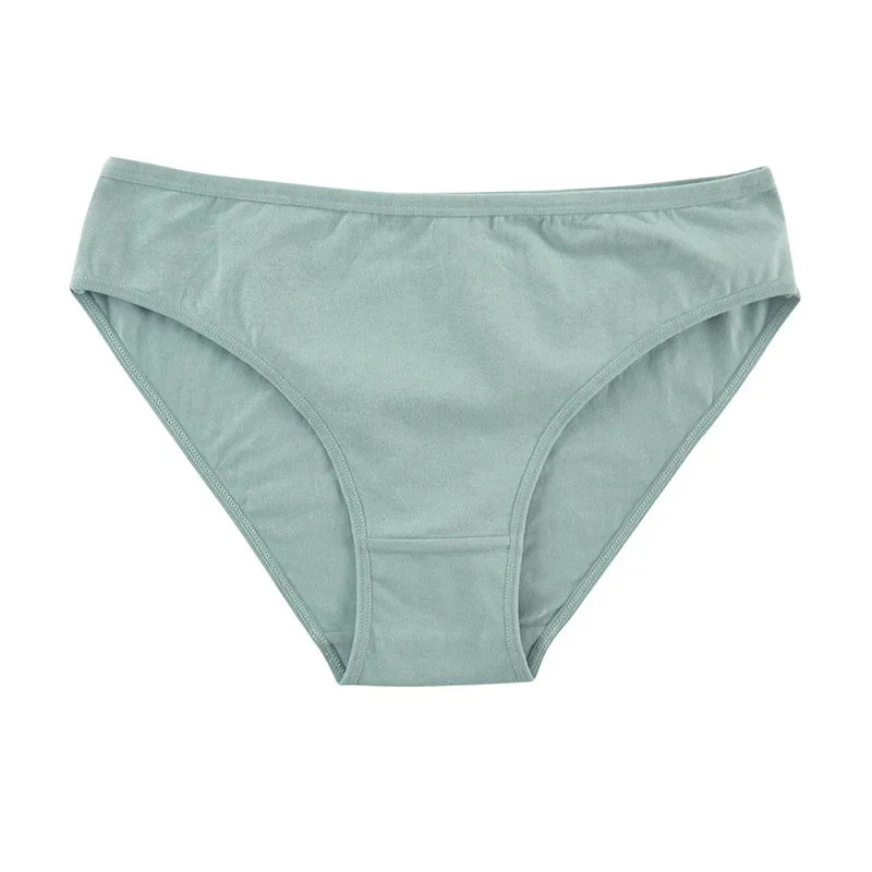 3pcs Women Panties Girl Sexy Underwear Solid Color Middle-Waisted Briefs Female Ventilation Soft Cotton Women's Underpants