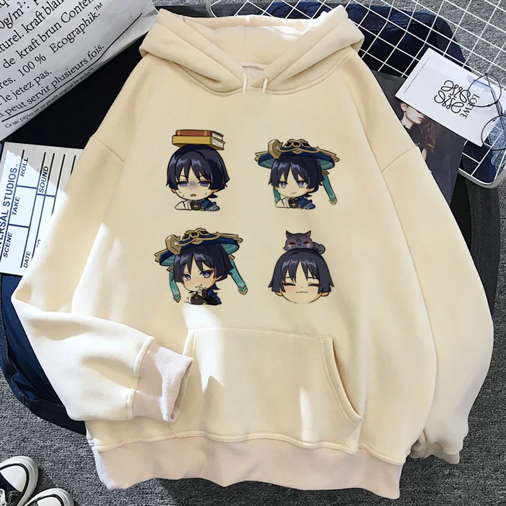 Scaramouche hoodies women 2023 vintage funny japanese Hood female anime Hooded Shirt