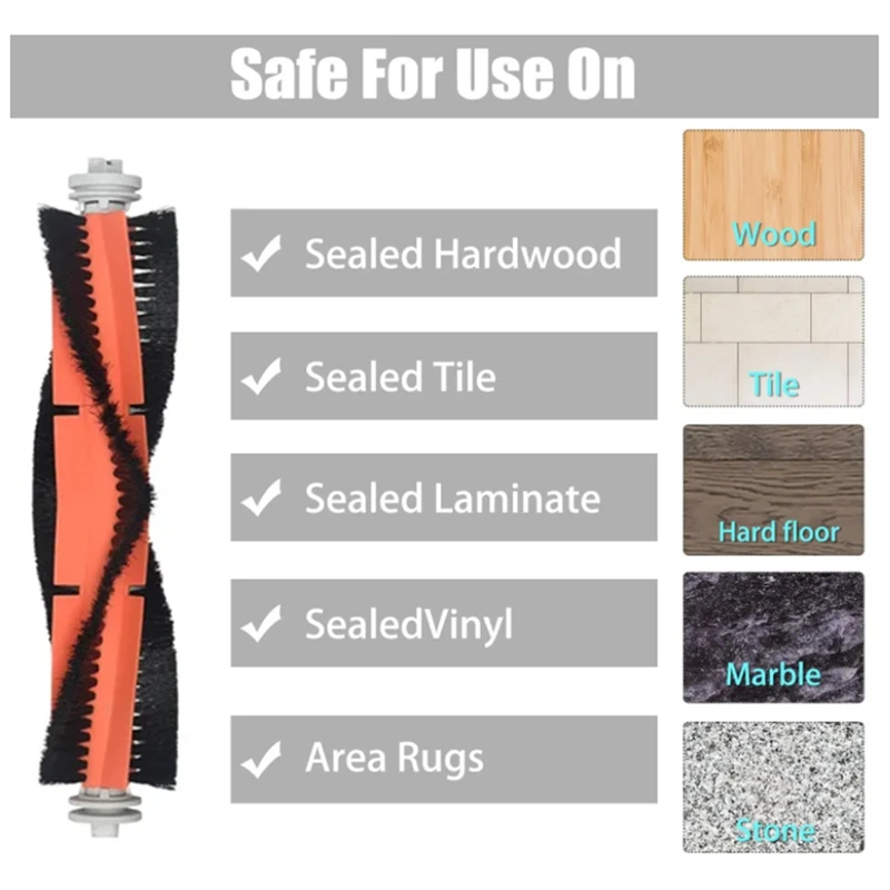 Dreame-掃除機ロボット用スペアパーツ,掃除機用スペアパーツ,家庭用スペアパーツ,洗えるメインブラシ,2個