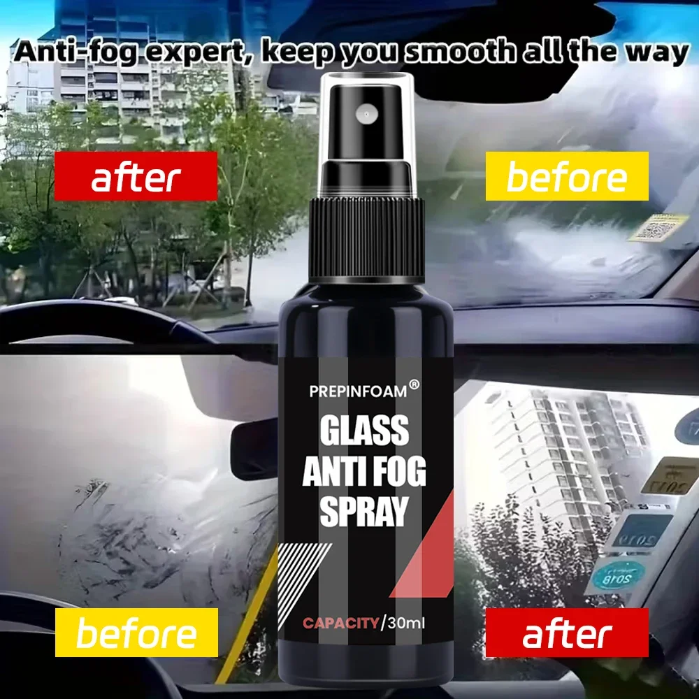 Car Glass Anti Fog Coating Spray Interior Windshield Long Lasting Prevent Fogging Clear Vision Fog Repellent Cleaner P109