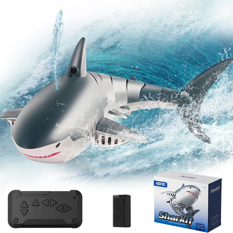 Remote Control Shark Boats Toy Electric High Simulation Shark 4K Camera Rechargeable Battery RC Toy Birthday Gifts For Kids