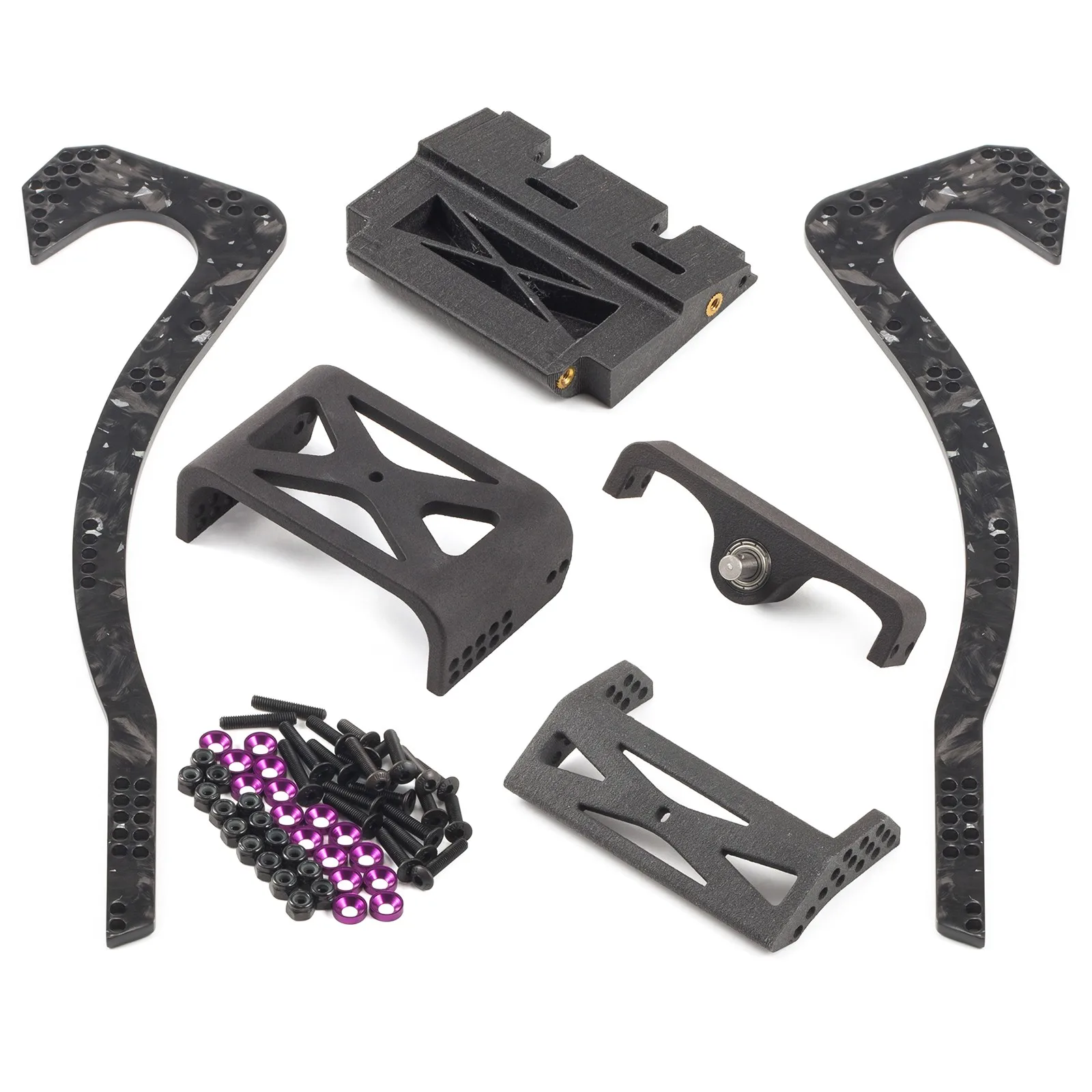 Carbonfaser-Glatt-Criminal-LCG-Chassis-Kit und Link-Kit für 1/10 RC Rock Crawler Capra Offset Aluminium-Portalachsen-Komplett-Rigs – Detail 4