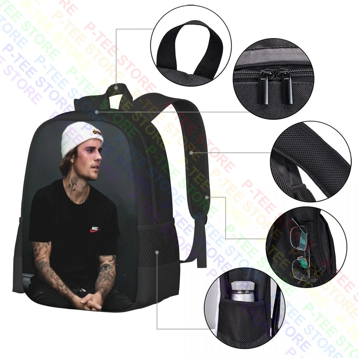 Justin Bieber Justice JbBackpack Large Capacity Portable New Style