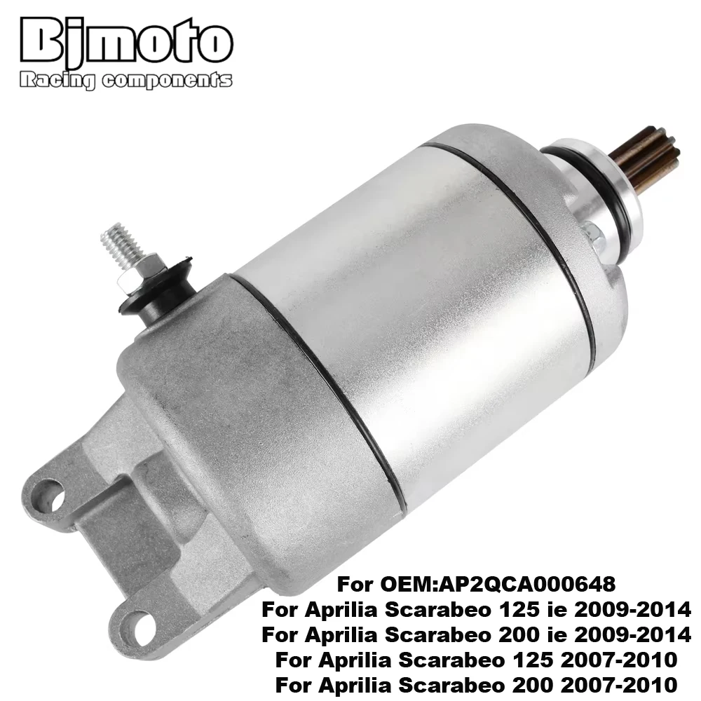 Motorcycle Starter Motor For Aprilia Scarabeo 125/200 125ie 200ie 2009-2014 125 200 2007-2010 AP2QCA000648