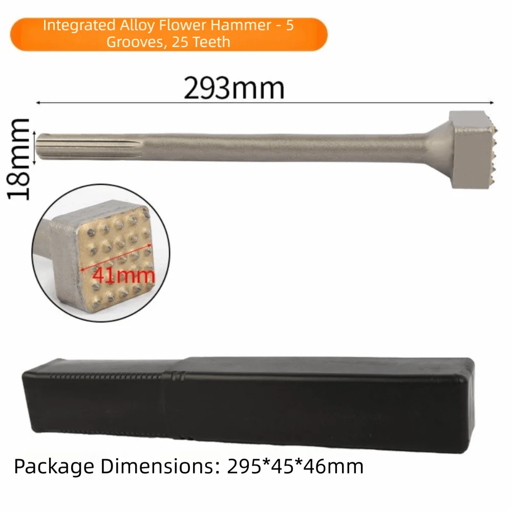 

Alloy Head Bushing Bit Surface Roughening Round Square HexagonTips Concrete Bushing Bit Multifunctional Breaker