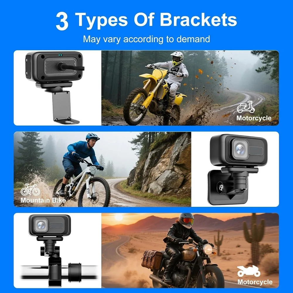 

Safety Riding Easy Install Motorcycle Dash Cam 2K WiFi Waterproof Motorcycle Camera Bike DVR Motorbike Video Recorder for Helmet