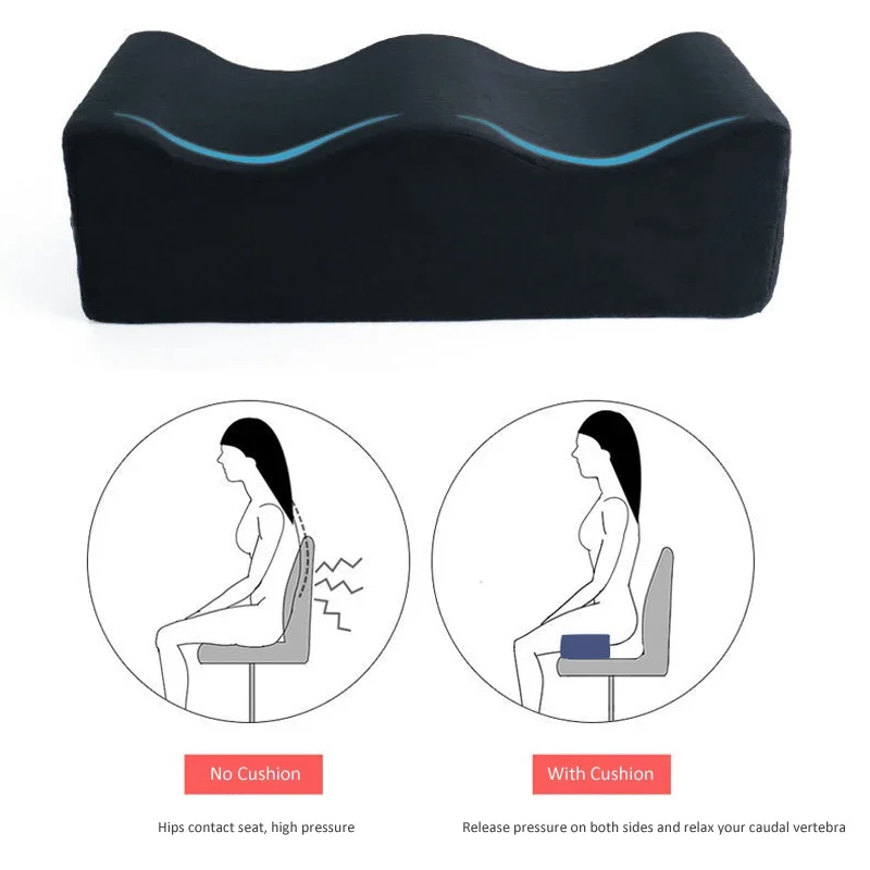 High Rebound Foam Buttock Pillow BBL Seat Cushion Relief Waist Pain Butt Lift Cushion Home and Office Sofa Lounge Chairs Pad